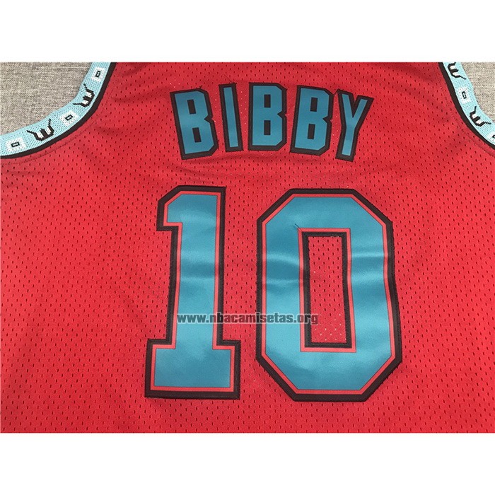 Camiseta Memphis Grizzlies Mike Bibby NO 10 Mitchell & Ness 1998-99 Rojo
